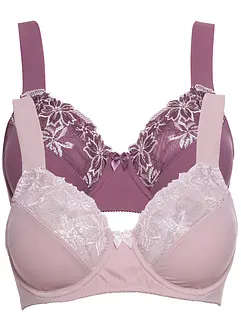 Spile-BH med vatterte skulderbånd (2-pack), bonprix