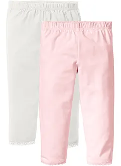 Caprileggings med blondekant (2-pack), bonprix