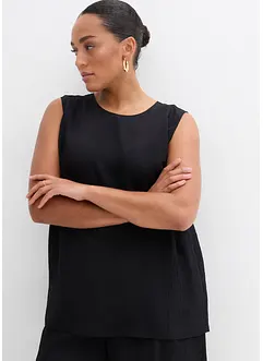 Blusetopp i viskosemiks med rynket effekt, bonprix