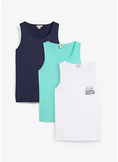 Singlet i 100% bomull (3-pack), bonprix