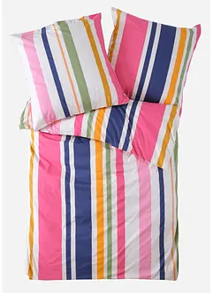Sengesett i percale med stripemønster, bonprix