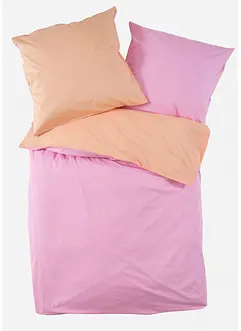 Ensfarget, vendbart sengesett i percale, bonprix
