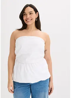 Bandeau-bluse med ballongsøm, bonprix