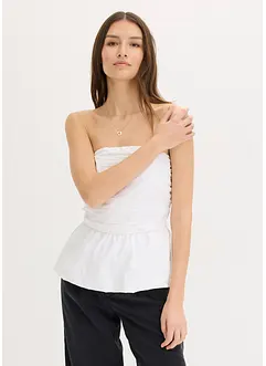 Bandeau-bluse med ballongsøm, bonprix