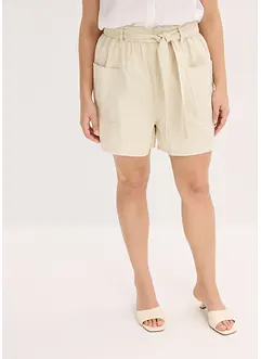 Shorts i twill med knytebelte, bonprix