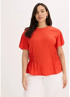 Jerseytopp med smock, bonprix