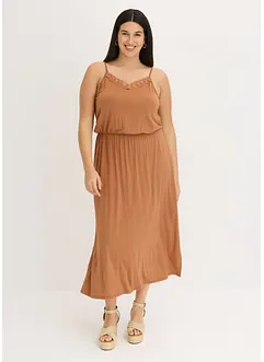 Jerseykjole med blonder, bonprix
