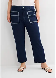 Straight-jeans High Waist, cropped, bonprix