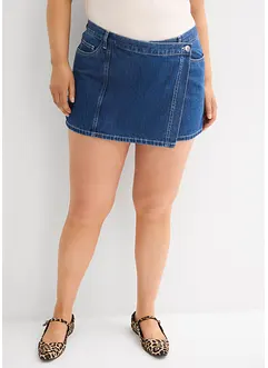 Jeans-bukseskjørt i omslagsstil, bonprix