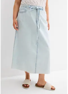 Jeansskjørt Mid Waist, midi lengde, Super Soft, bonprix