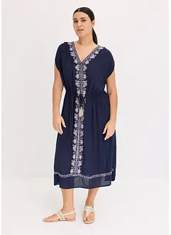 Boho-midikjole med broderi, bonprix