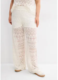 Slip on-bukse med hullstrikkmønster, bonprix