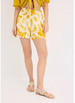 Shorts i strukturert viskose med blomstermønster, bonprix