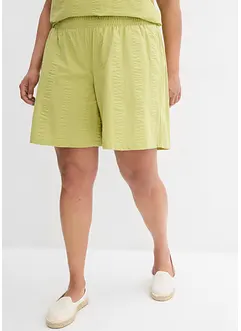Pull on-shorts i bomullskrepp, bonprix