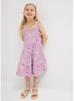 Jerseykjole av stukturert krinklet materiale, bonprix
