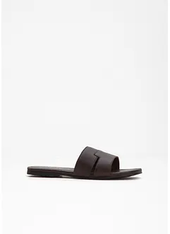 Slip-in sandal i skinn, bonprix