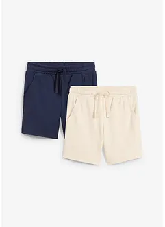 Jerseyshorts (2-pack) i ren bomull, bonprix
