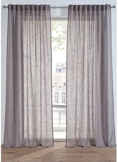 Gardin i linlook, fås i normal og ekstra bred (1-pack), bonprix