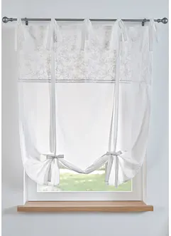 Roll-up gardin med broderi, bonprix