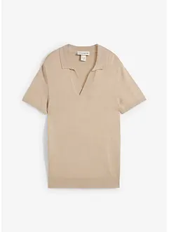 Finstrikket poloskjorte, bonprix