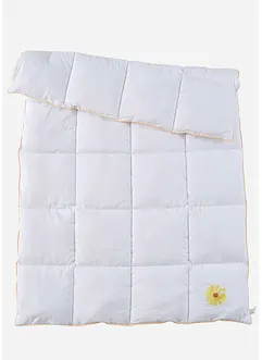 Down Touch-dyne med blomsterbroderi og flott passepoil, lett, bonprix