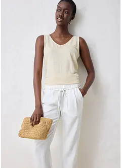 Pull on-bukse i 100% lin, bonprix