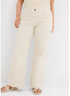 Wide Leg-jeans Mid Waist, komfortlinning, bonprix