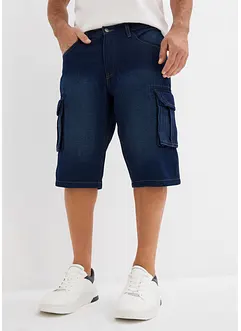 Bermudashorts i denim med cargolommer, Relaxed Fit, bonprix