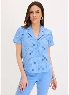 Moderne bluse med hullbroderi, bonprix