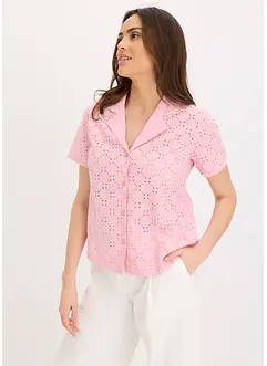 Moderne bluse med hullbroderi, bonprix