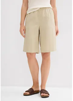 Bermudashorts i lin-/viskosemiks, High Waist, bonprix
