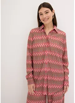 Lang bluse i hekle look, bonprix