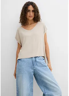 Oversized topp i lett viskosemiks, bonprix