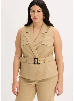 Vest med belte, bonprix