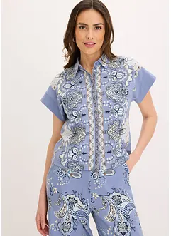 Trikotbluse med paisleymønster, bonprix
