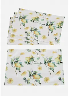 Bordbrikker med sitronmønster (4-pack), bonprix