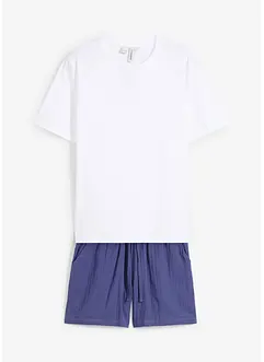 Kort pyjamas i musselin, bonprix