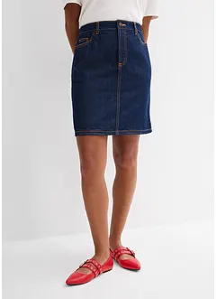 Denimskjørt Mid Waist, Low Stretch, bonprix