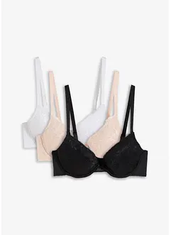 Push up-BH med fine blonder (3-pack), bonprix