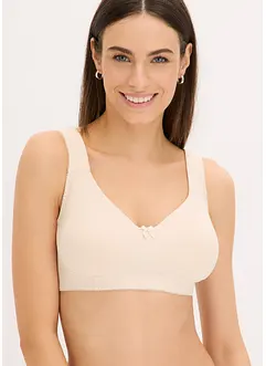 T-skjorte-BH med økologisk bomull (2-pack), bonprix