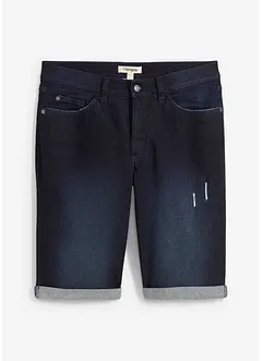 Bermudashorts i denim med stretch og oppbrett, Regular Fit, bonprix