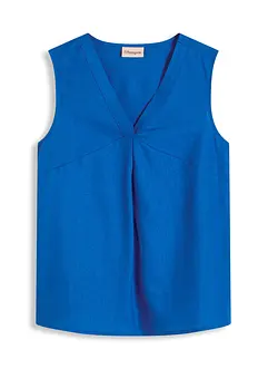 Blusetopp i lett linmiks, bonprix
