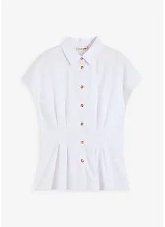 Kortermet bluse i luftig linmiks, bonprix