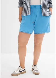 Jerseyshorts i viskosemiks med komfortlinning og blonder, bonprix