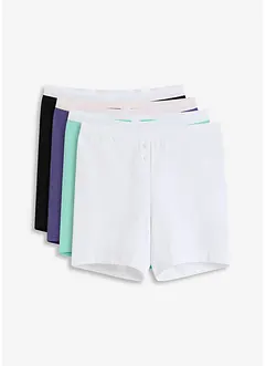Middels lang boxershorts til dame i økologisk bomull (4-pack), bonprix