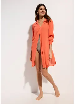 Lang strandbluse i lett viskose, bonprix
