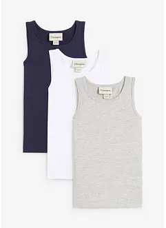 Singlet med bomull (3-pack), bonprix