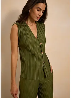 Topp i plissert materiale, bonprix