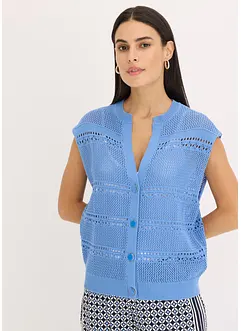 Strikkejakke med hullstrikk, bonprix