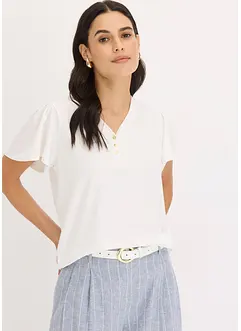 Topp med viskose og knapper, bonprix